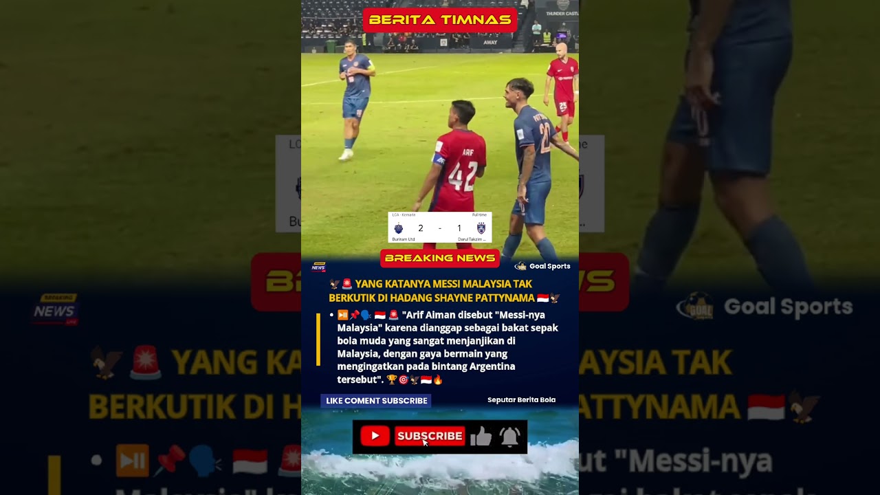 YANG KATANYA MESSI MALAYSIA TAK BERKUTIK DIHADANG SHAYNE PATTYNAMA