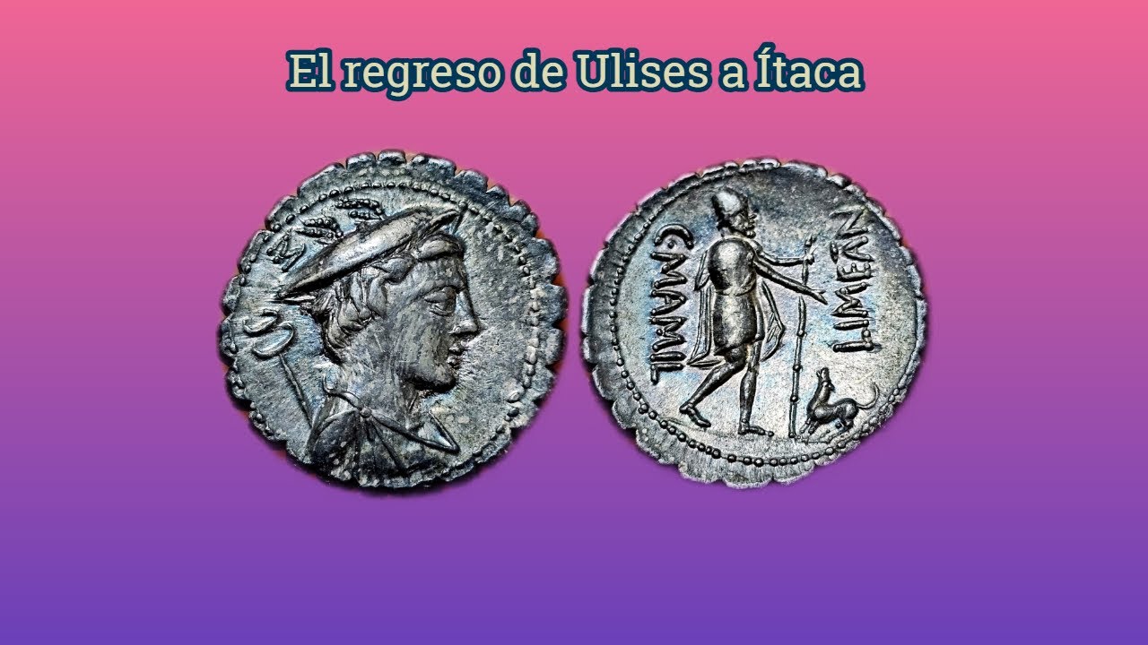 El regreso de Ulises a Ítaca. Denario de Caius Mamilius Limetanus.