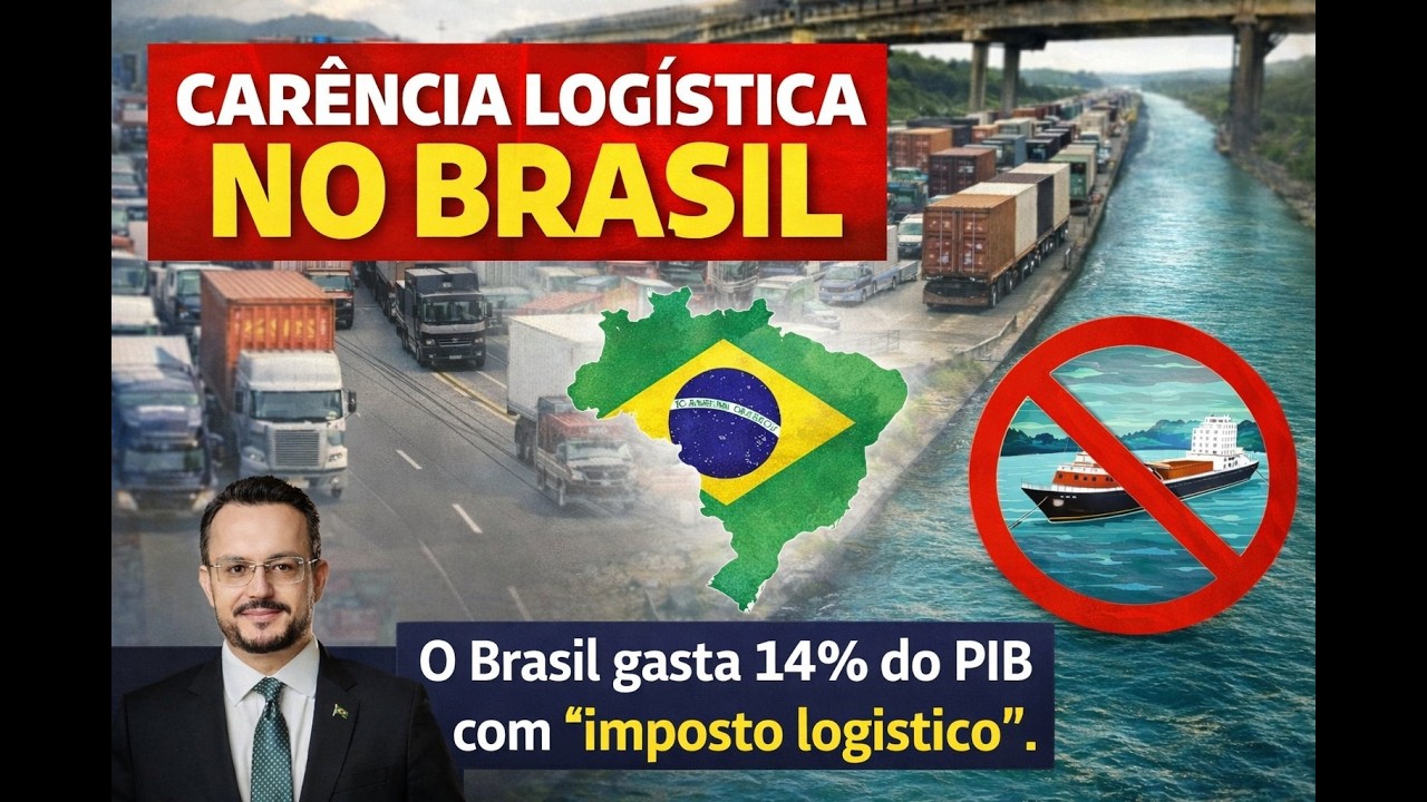 Imposto logístico brasileiro: 14,1% do PIB