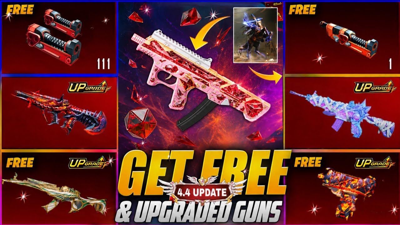 😱 4.4 Update Free Upgrade GS9 Gun Skin Is Here | Mummy M416 . AUG . AKM . UZI New Changes | PUBGM