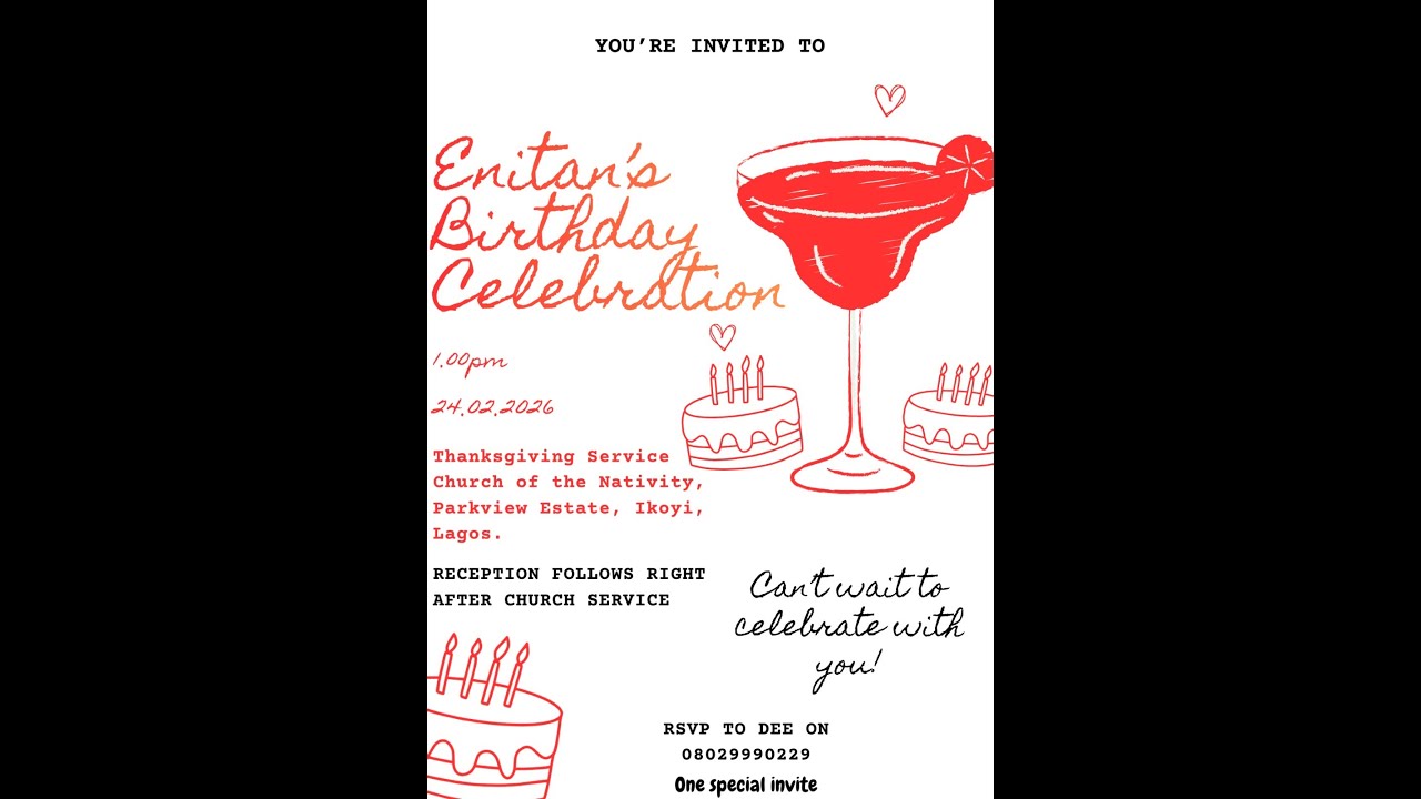 ENITAN'S 50TH BIRTHDAY THANKSGIVING SERVICE - (24TH FEBRUARY 2026)
