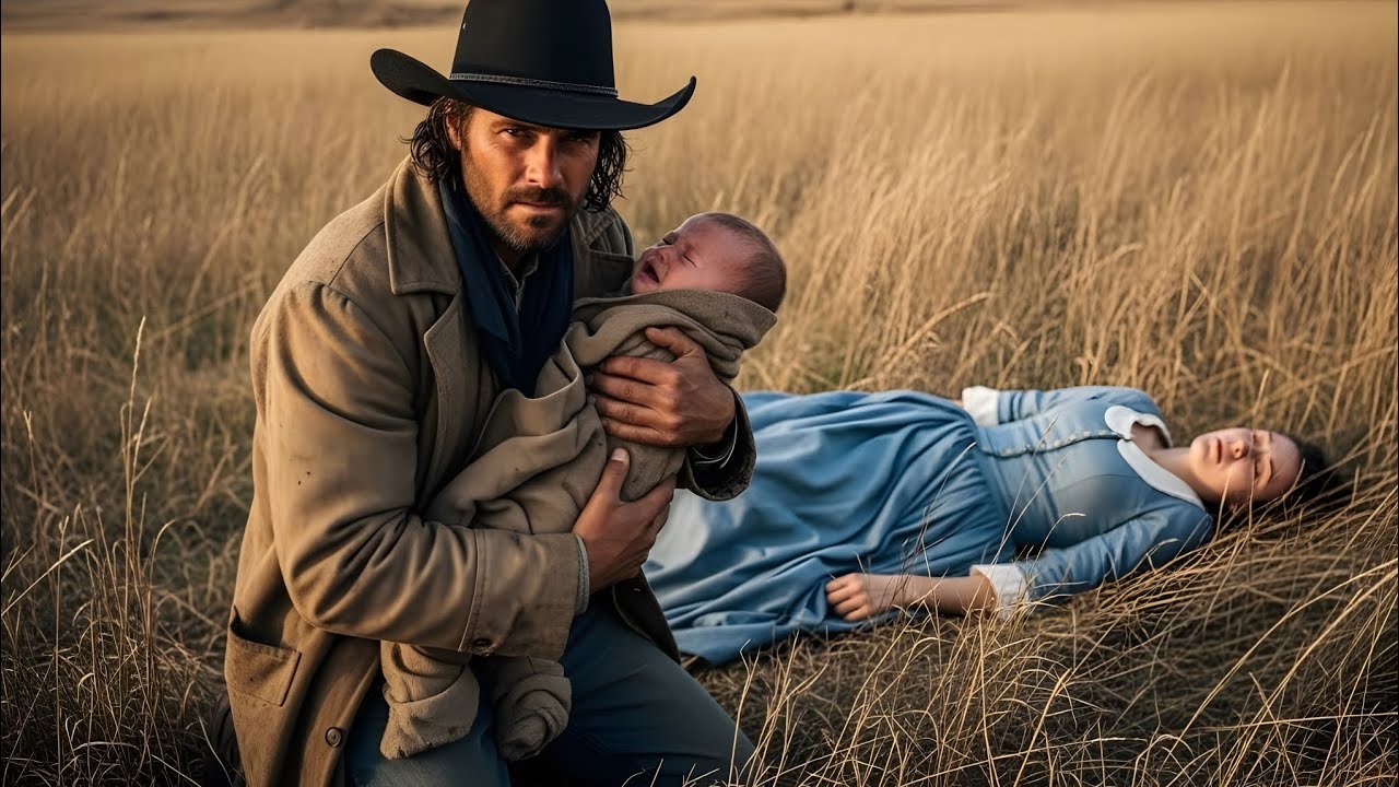 Her Baby Cried From Hunger in the Grass — The Cowboy Took Off His Coat and Changed Everything