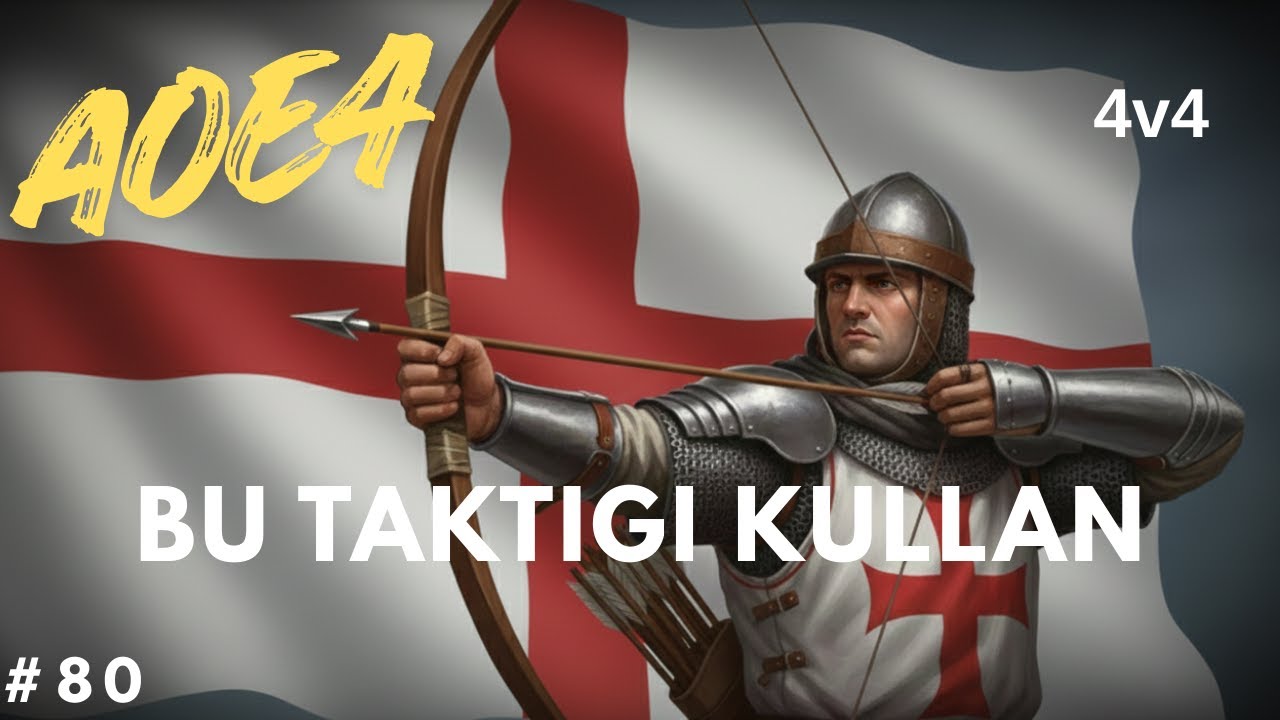 İngiliz - 4v4 - Dağ Açıklığında Bu Taktiği Kullan - #aoe4 #80