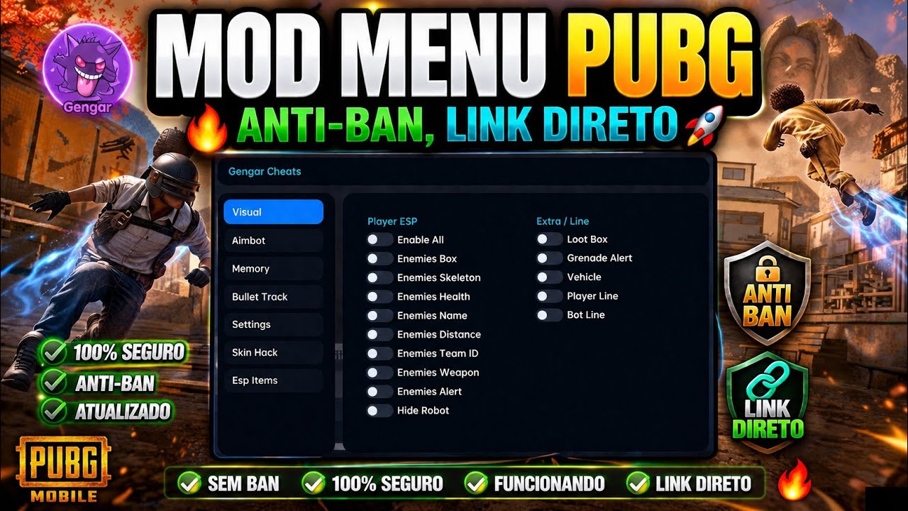 💜GENGAR-CHEATS PUBG MOBILE | LINK DIRETO ANTI-BAN 💫