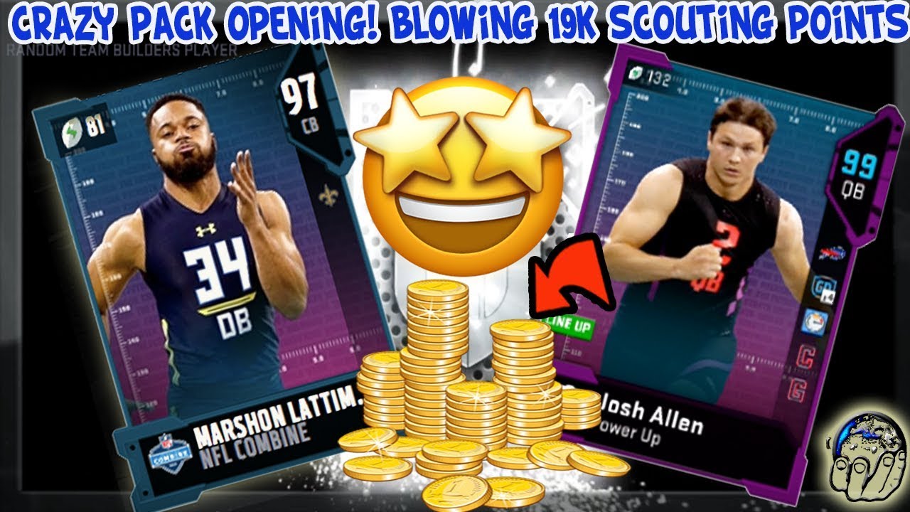 CRAZY PACK OPENING! BLOWING 19K SCOUTING POINTS! Madden 19 Ultimate Team Pack Opening!