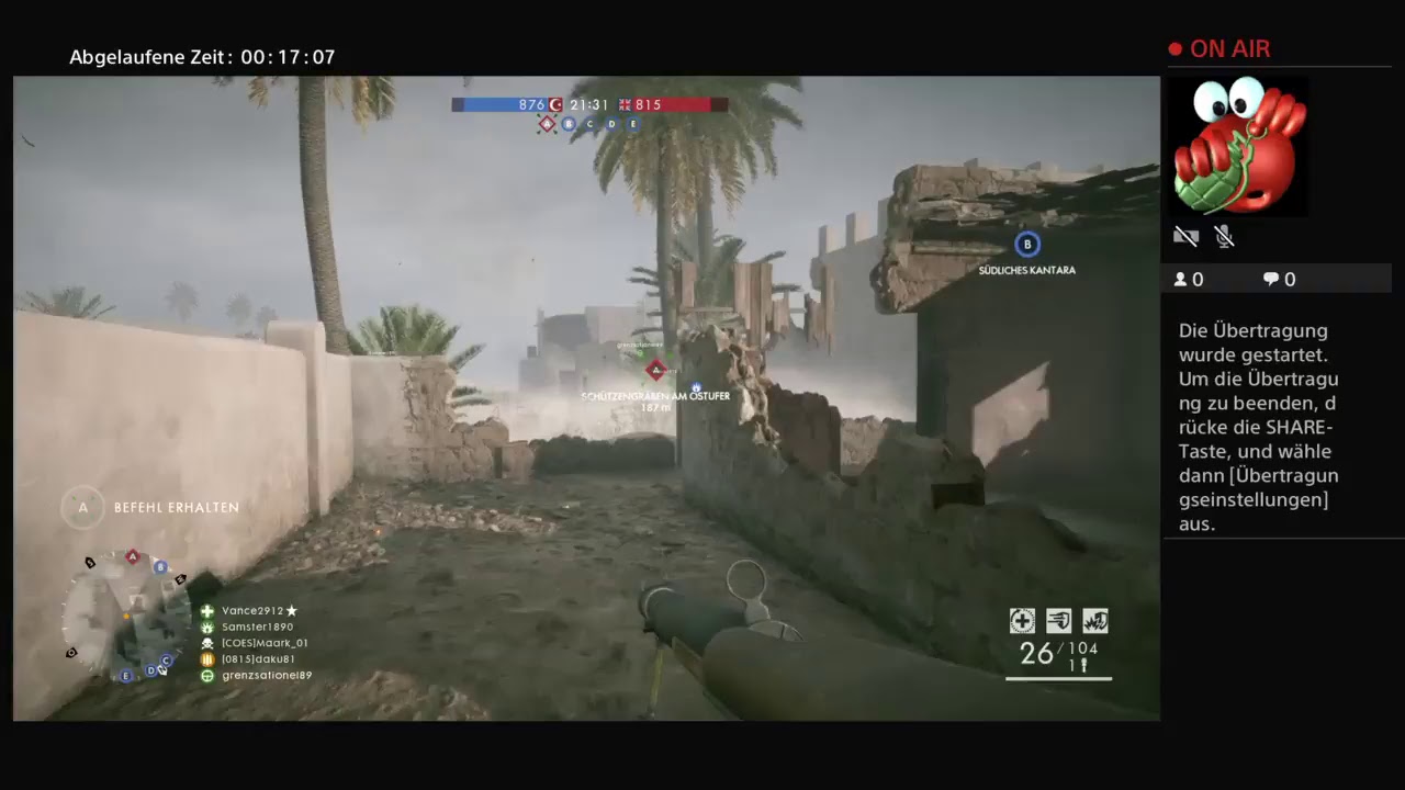 BATTLEFIELD 1 am Abend/es zocken SUNSHINENICKI und ich