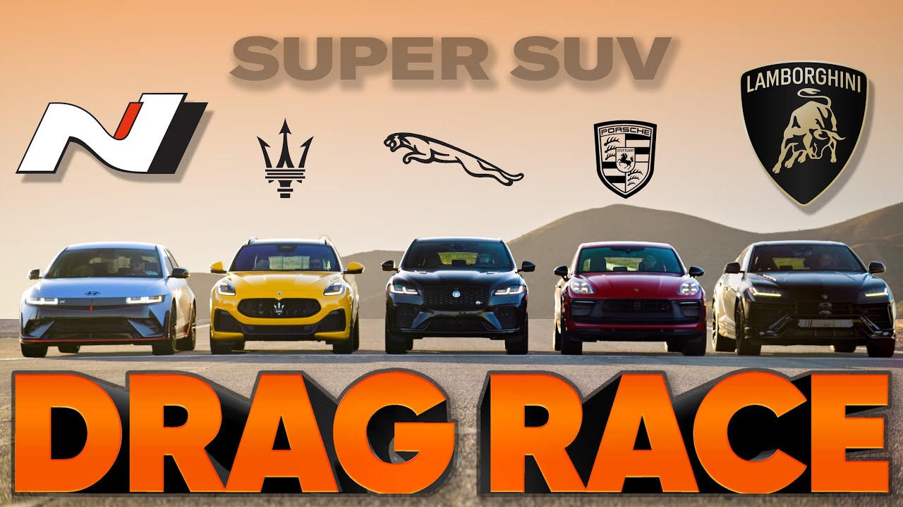 Ioniq 5 N v Urus Performante v Macan GTS v F-Pace SVR v Grecale Trofeo  — Cammisa Ultimate Drag Race