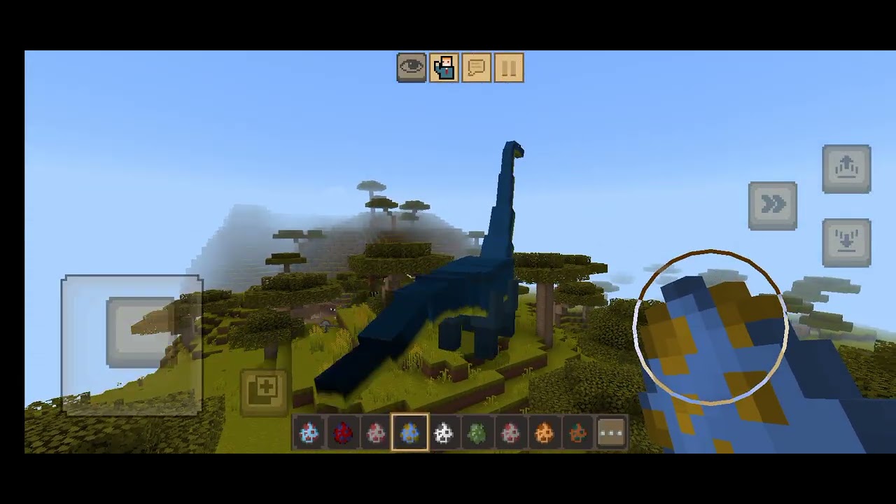 Jugando Minecraft con dinosaurios 