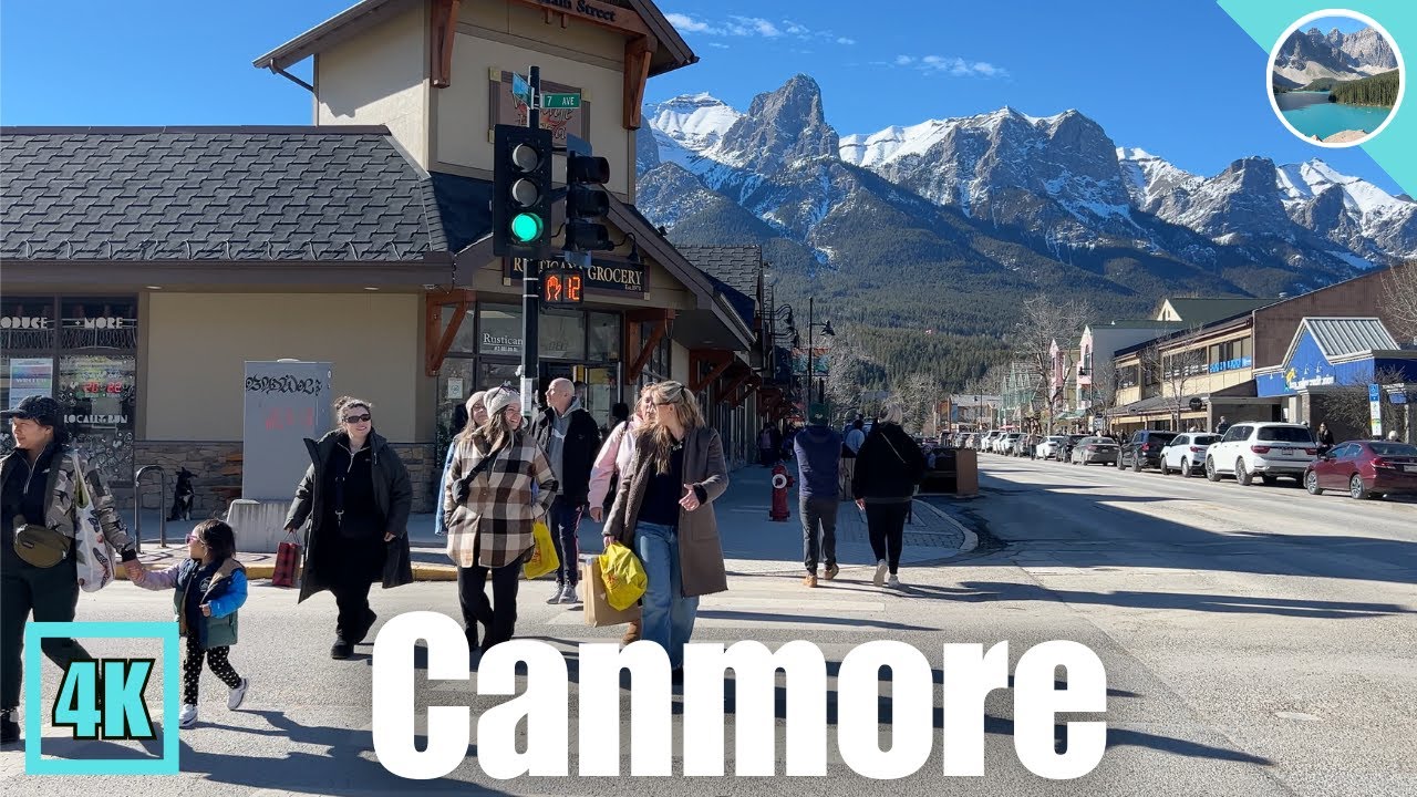 Walking Through Beautiful Downtown Canmore (March 2025) 🇨🇦