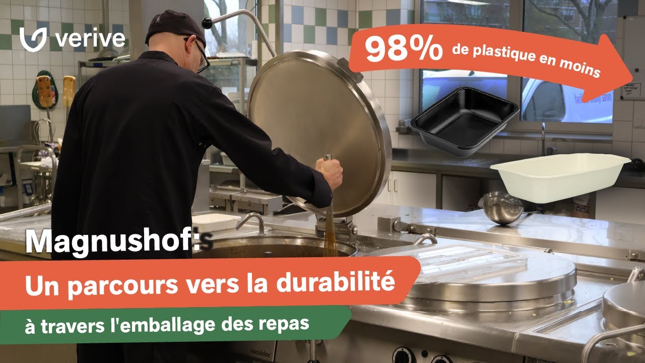 Cuisine centrale réduit 98 % de plastique avec plateaux en cellulose | Verive