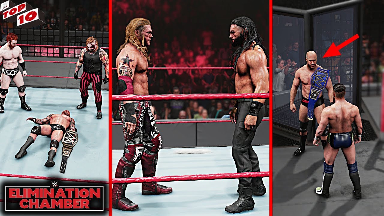 WWE Top 10 Elimination Chamber 2021 Predictions! (WWE 2K20)