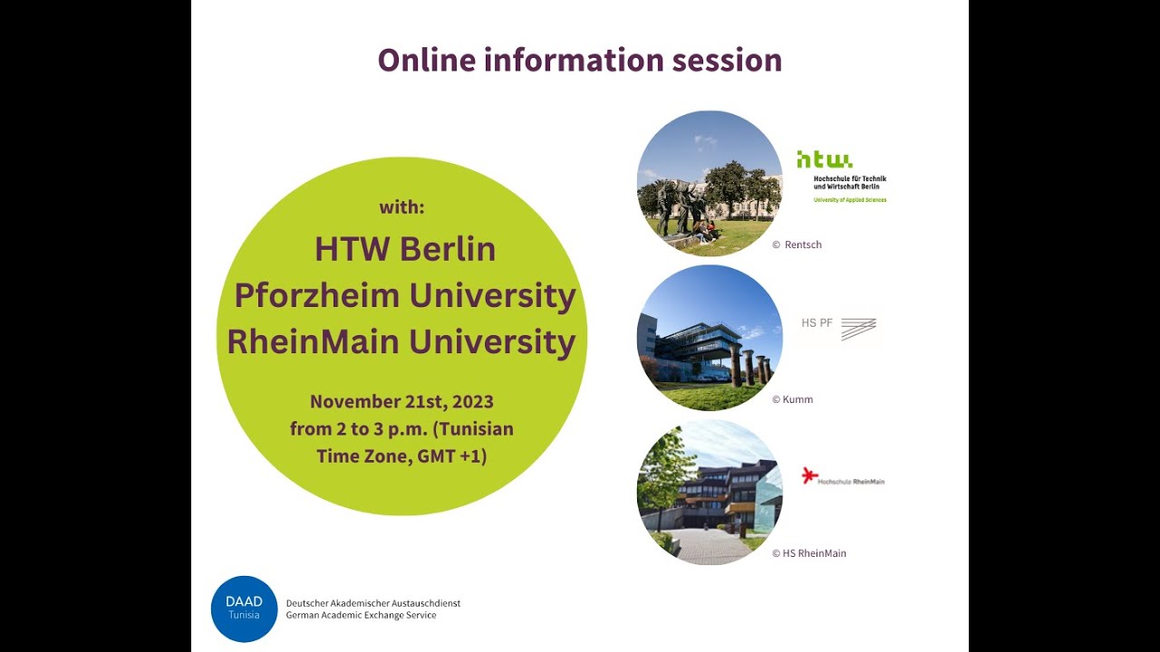 Information session with Pforzheim University and RheinMain University