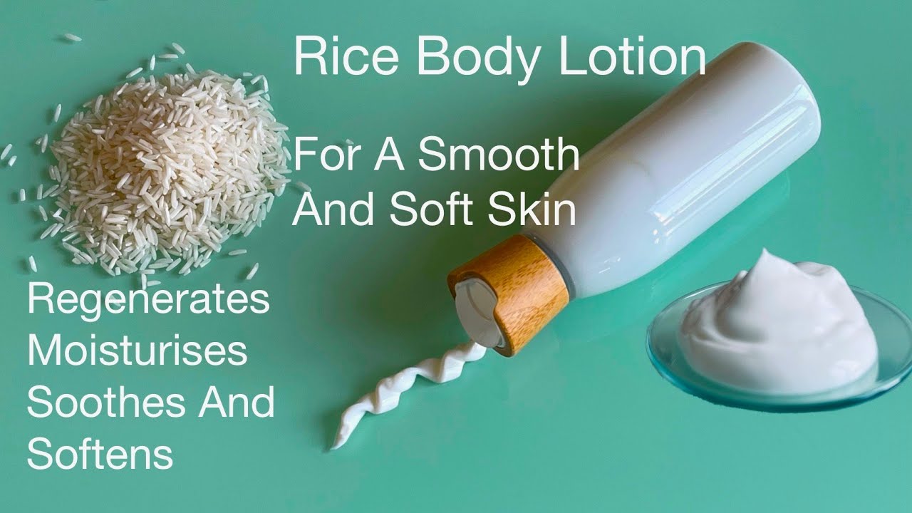 How To Make RICE BODY LOTION (Moisturises, lightens the Skin And Even Skin Tone)
