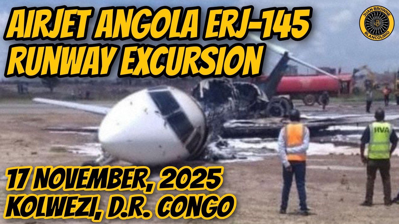 Вылет Airjet Angola E-145 на взлетно-посадочную полосу 17 ноября 2025 г.