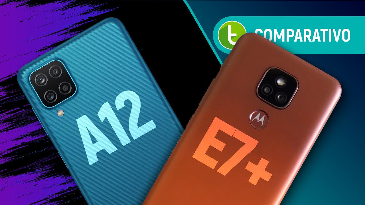 GALAXY A12 vs MOTO E7 Plus: qual o MELHOR CELULAR BÁSICO, Samsung ou Motorola? | Comparativo