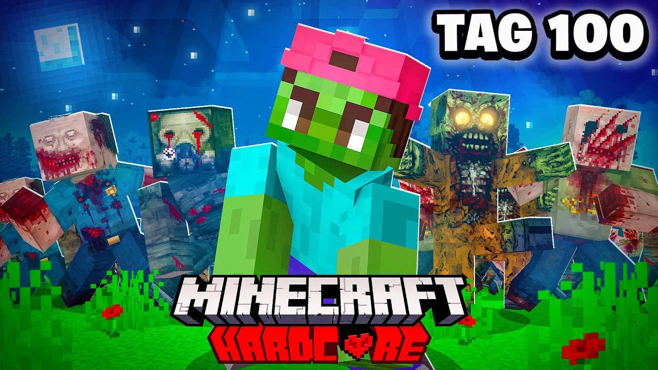 100 TAGE eine ZOMBIE APOKALYPSE überleben! (Minecraft)
