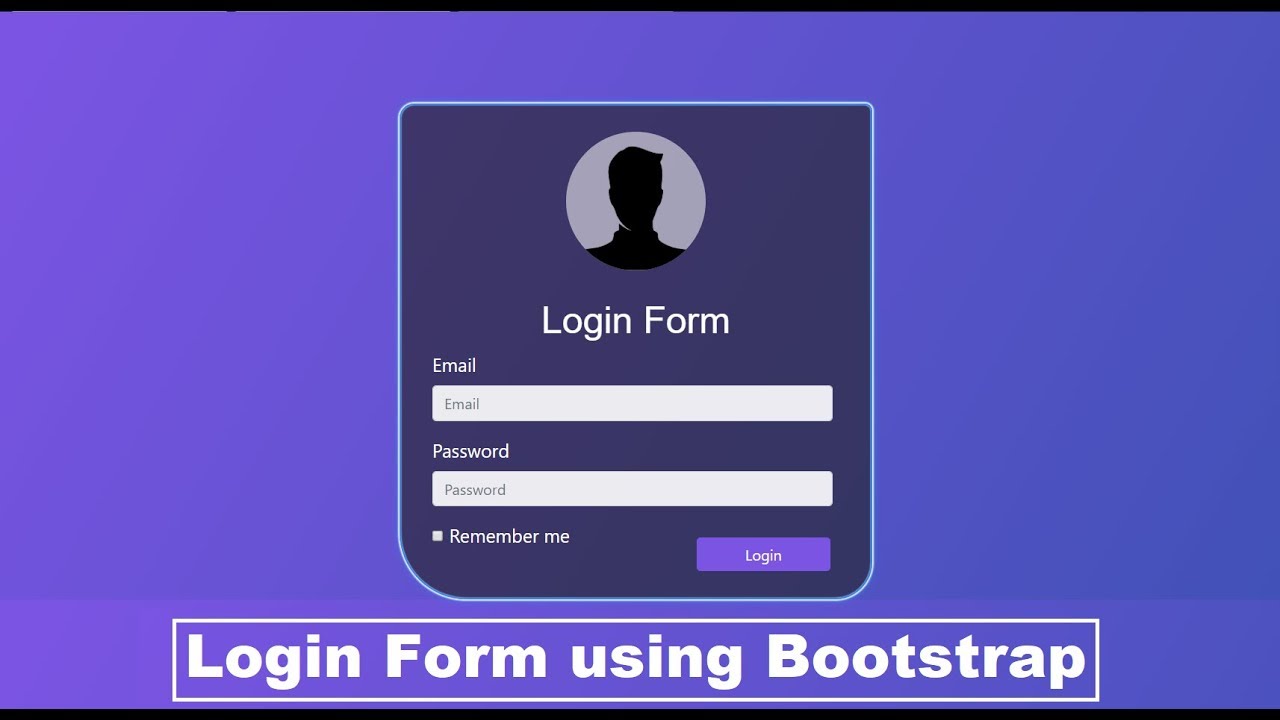 Login Form using bootstrap | Advance login page
