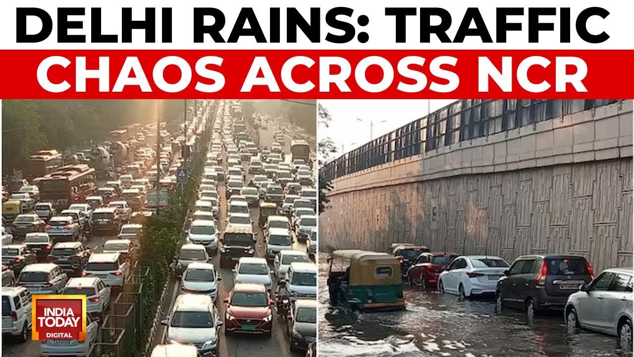 Delhi NCR Rains: Red Alert Issued, Waterlogging & Traffic Snarls Hit Region | India Today News