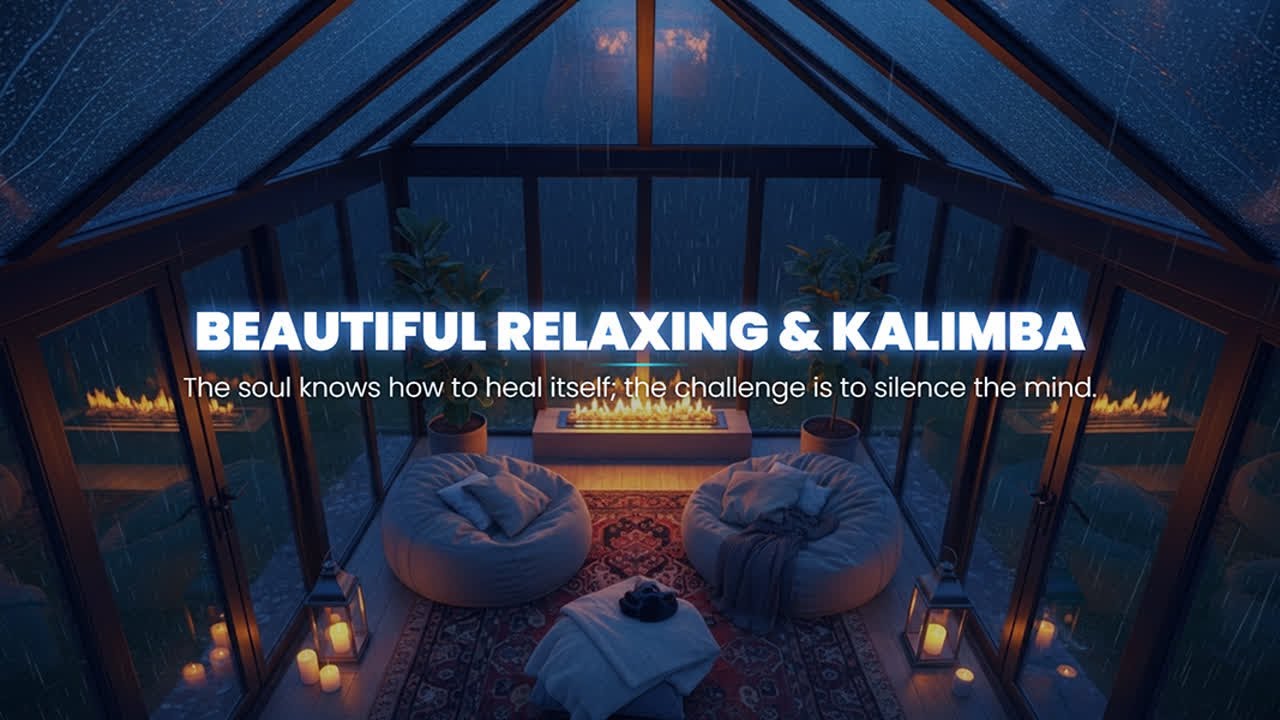 Relaxing Kalimba Music + Rain Sounds | Calming Music For Sleep And Insomnia