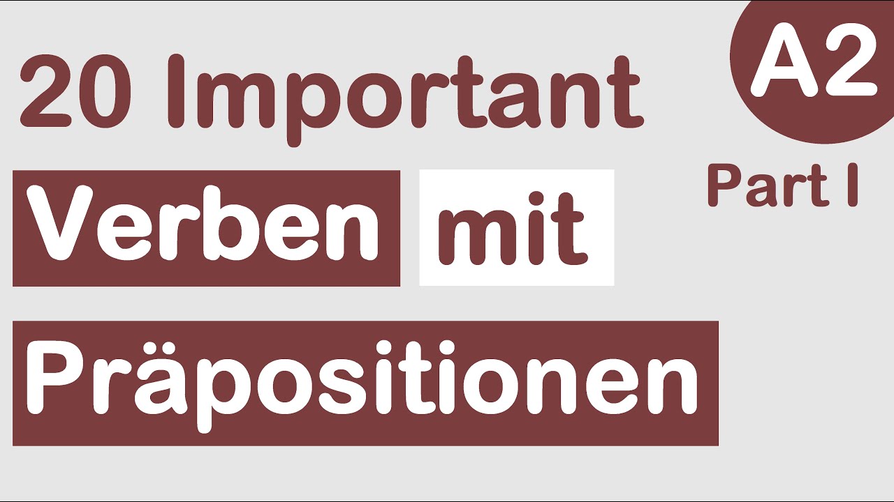 20 Important Verben mit Präpositionen | Learn German in Hindi/Urdu