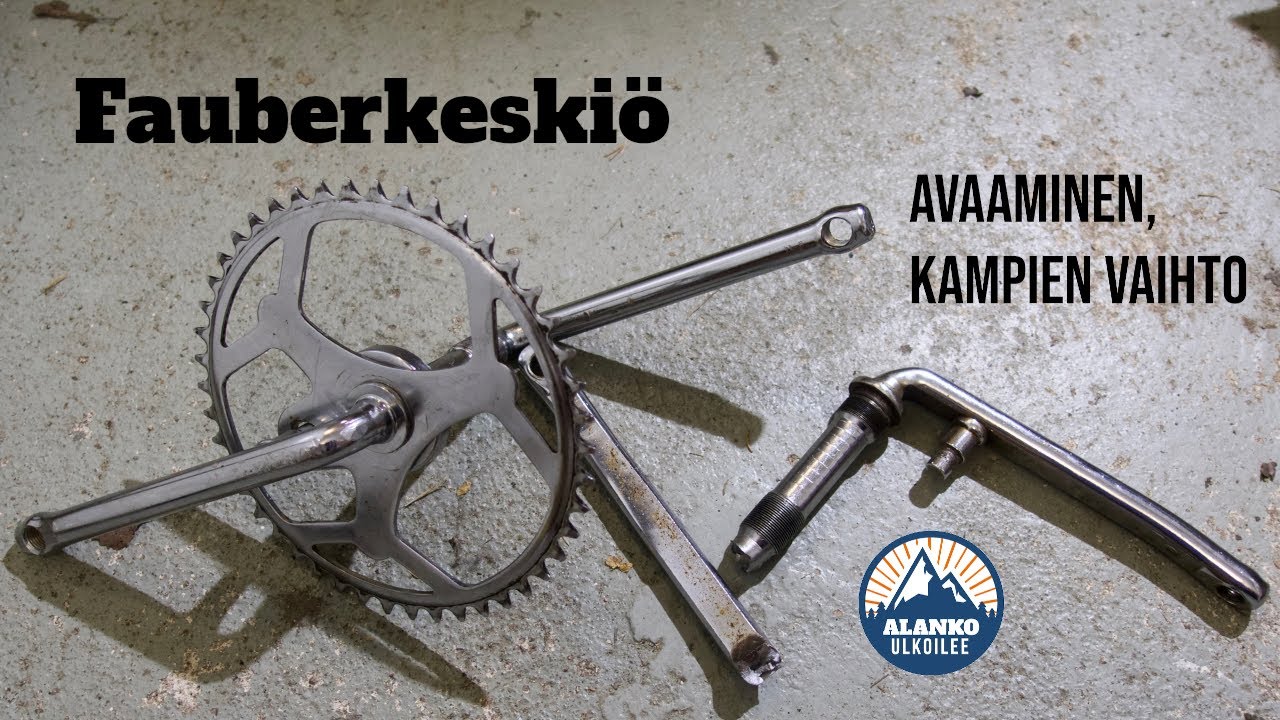 Polkupyörän huolto: Fauberkeskiön avaaminen ja kammen vaihto