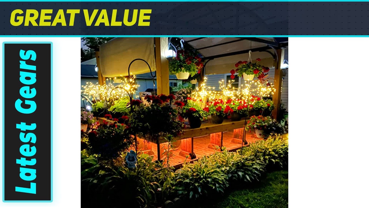Amazing Anordsem Solar Lights: Powerful Fireworks Path Decor 8 Pack