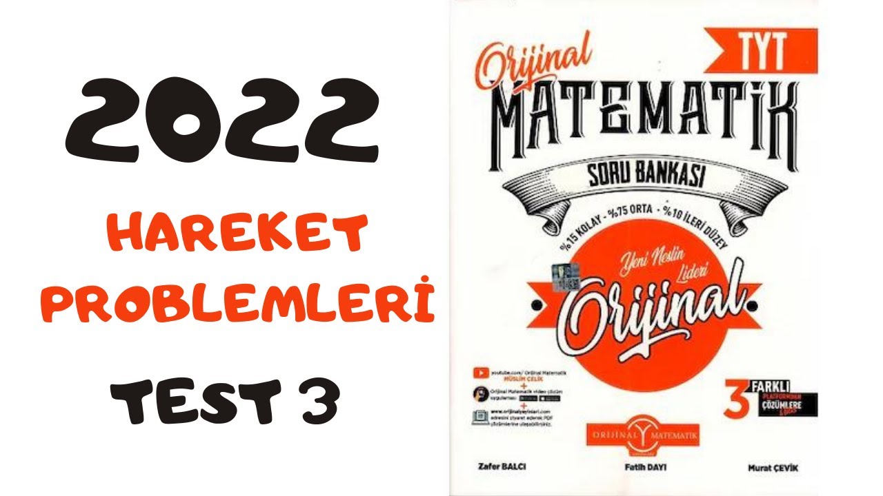 HAREKET  PROBLEMLERİ TEST 3-2022 TYT MATEMATİK SORU BANKASI (UMUT ER) #orjinaltytmatematik#2022yks