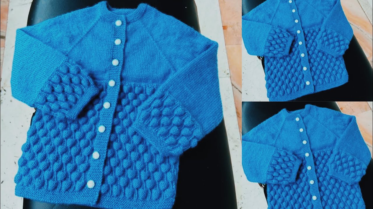 Very easy top down cardigan knitting pattern for beginners | top down cardigan for kids(3-4yrs)✅❤️🌸