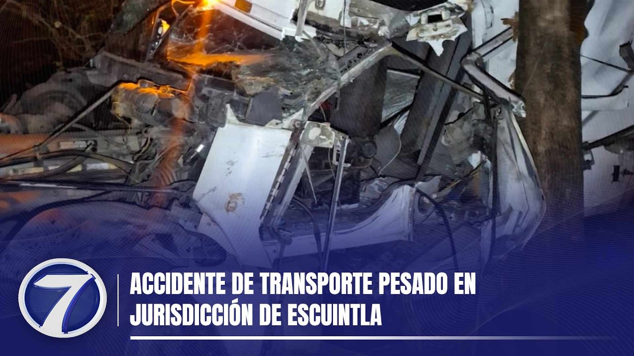 Accidente de transporte pesado en jurisdicción de Escuintla