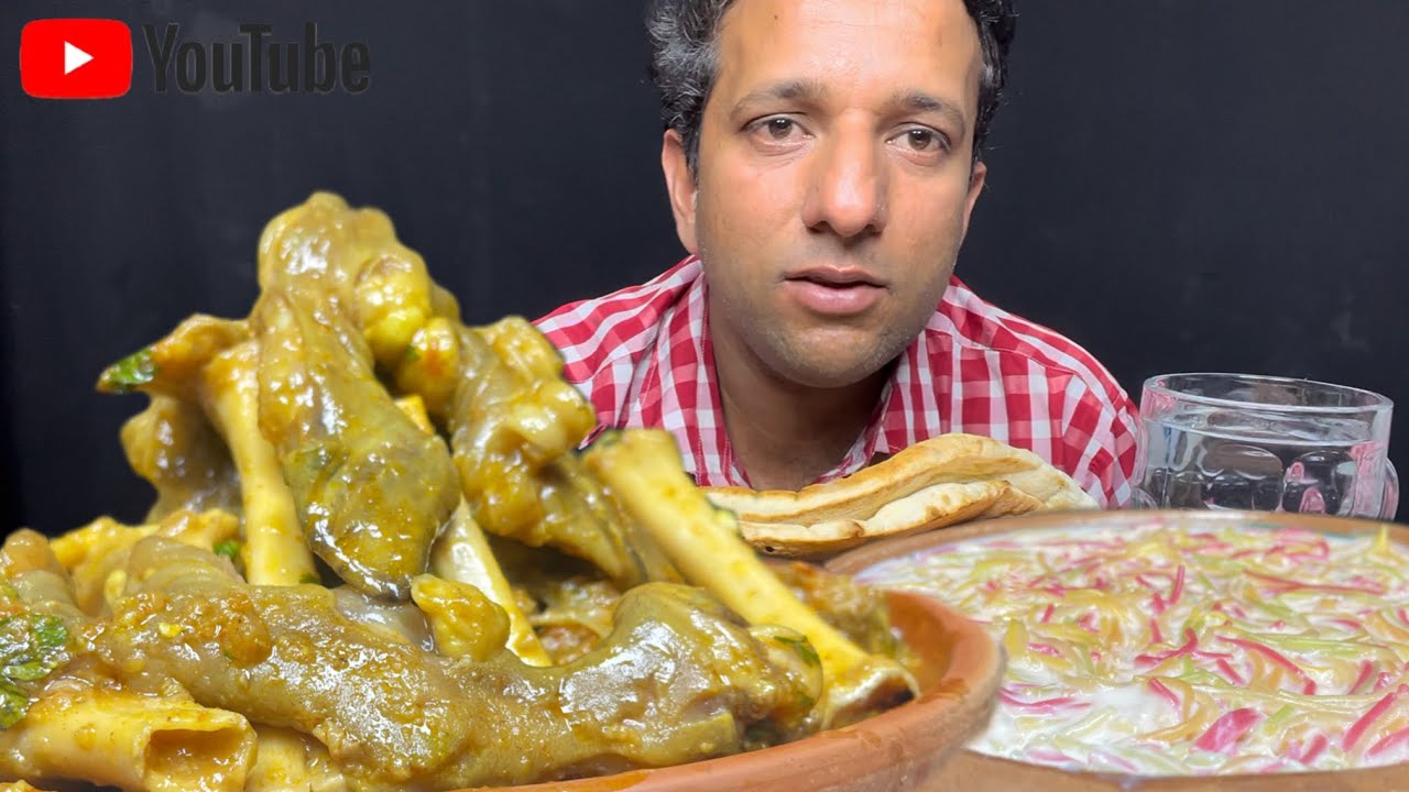 Dasi Mutton Spicy Paya And Semiya And naan ASMR Mukbang 