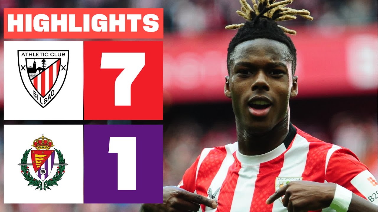 ATHLETIC CLUB 7 - 1 REAL VALLADOLID CF I RESUMEN LALIGA EA SPORTS
