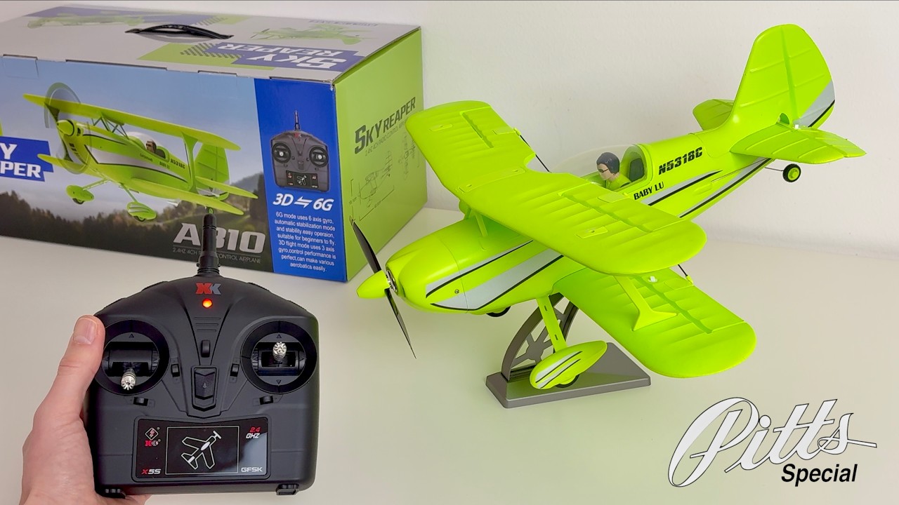 Micro Scale Pitts S1 Biplane | Unboxing, Assembly and Maiden Flight | XK A310 Sky Reaper