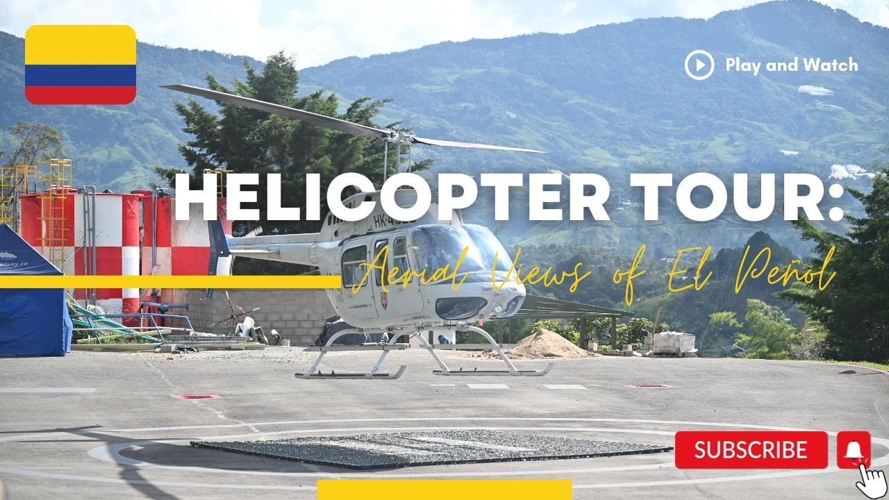 🇨🇴 Helicopter Tour: Aerial Views of El Pe&ntilde;ol | Guatap&eacute; | Colombia - 4K