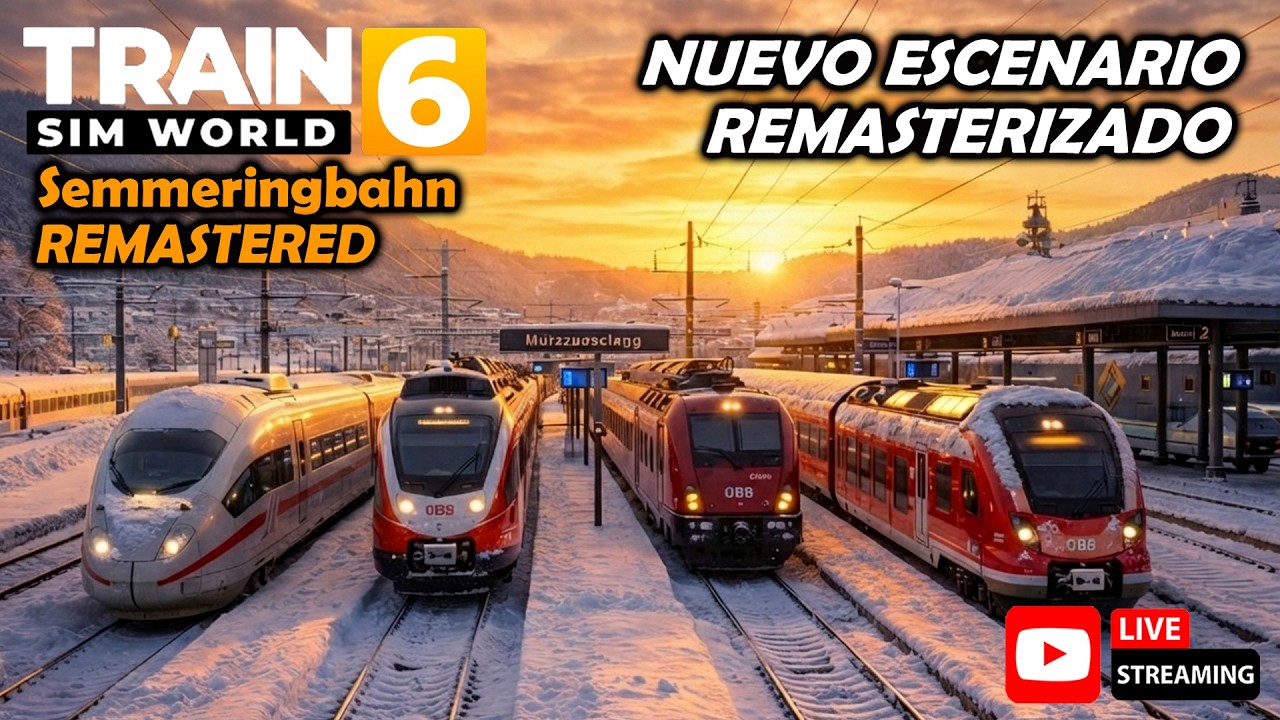 DIRECTO de JCtrenes 👉 TRAIN SIM WORLD 6 👉 Escenario suscriptor #35 Semmeringbahn REMASTERED