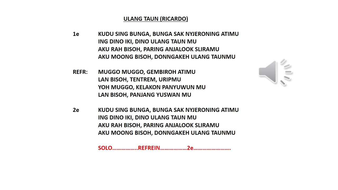 ULANG TAUN RICARO