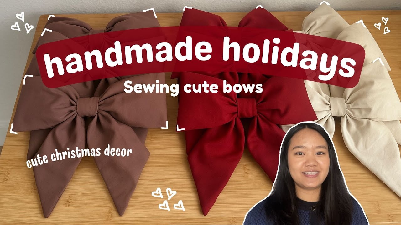handmade holidays🎄 | sewing cute bows🎀