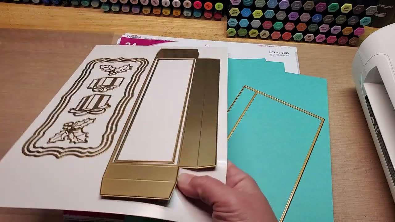 let's make it! Anna Griffin all boxed in card die set craft project