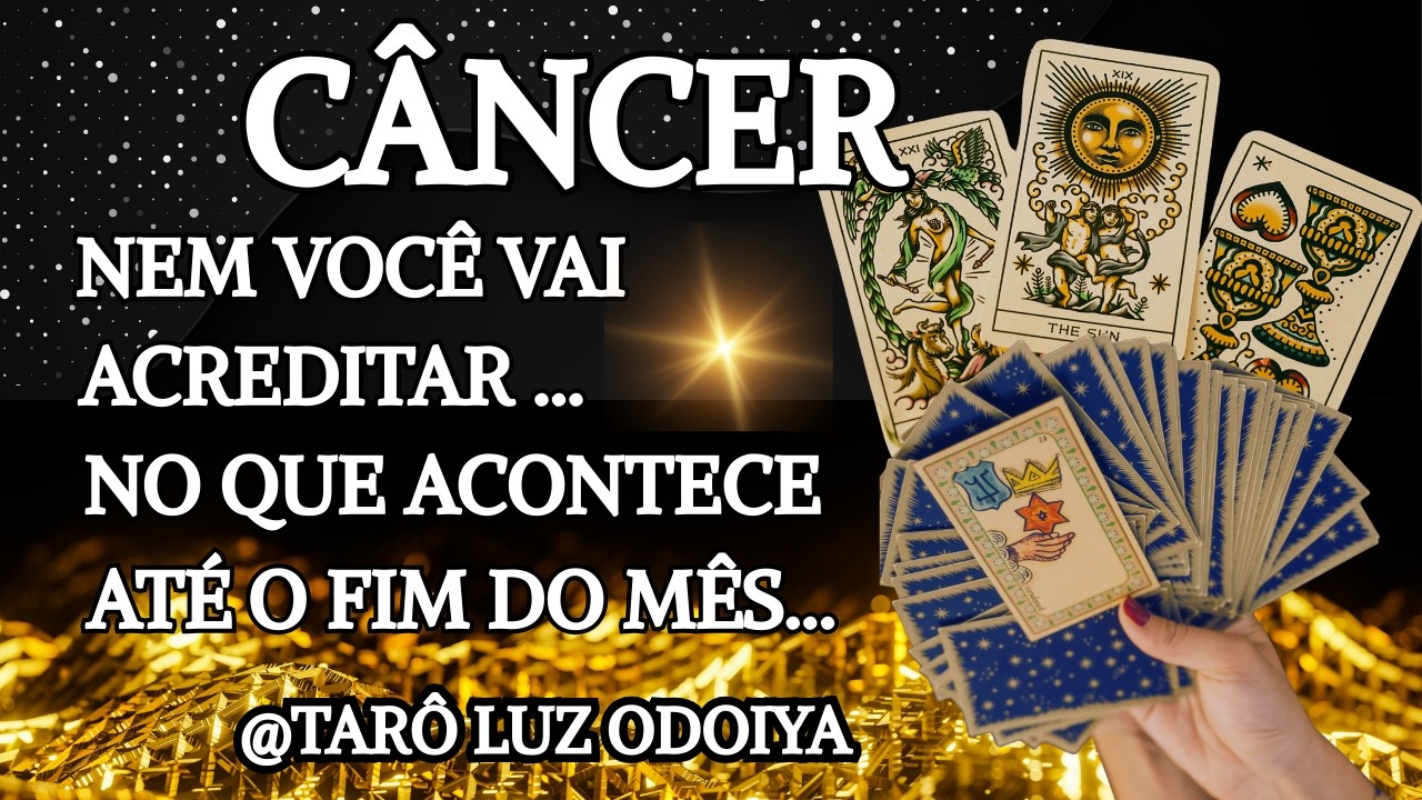 CÂNCER♋ SERÁ INTENSA ESTA NOTÍCIA… QUE CHEGA DE FORMA REPENTINA… UM CÍRCULO DE CURA SE INICIA...