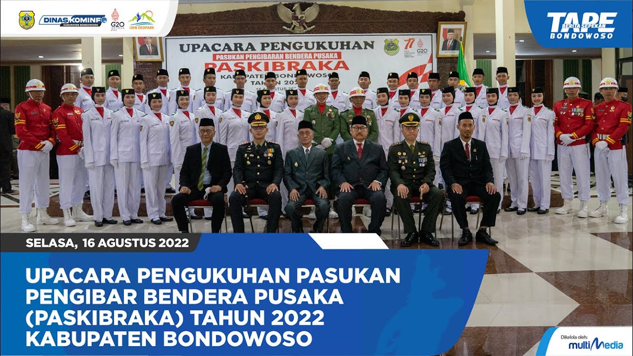 UPACARA PENGUKUHAN PASKIBRAKA TAHUN 2022 - KABUPATEN BONDOWOSO