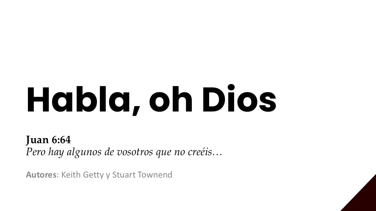 Habla oh Dios