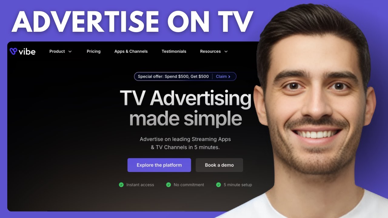 How To Advertise On TV Channels (Vibe.co Tutorial)