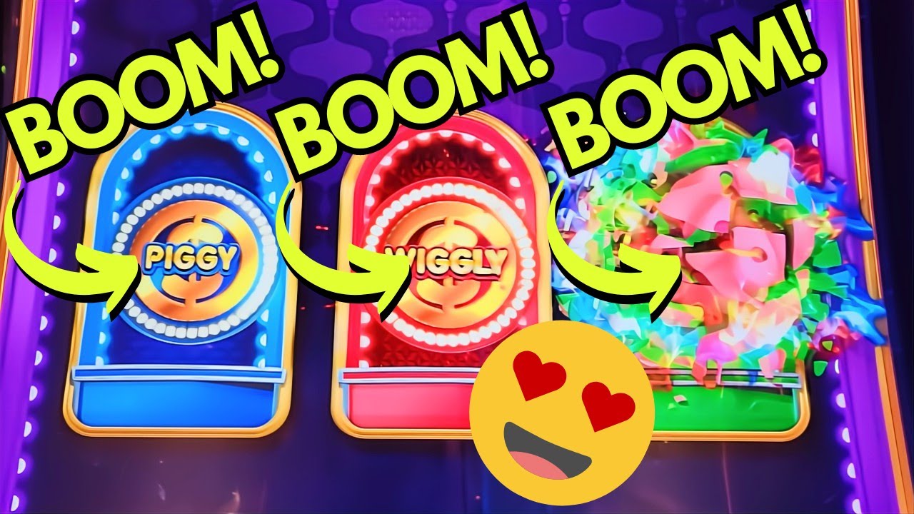 I POPPED ALL THREE PIGGIES on COIN TRIO PIGGY BURST SLOT MACHINE + BUY A BONUS + WINNING BONUSES