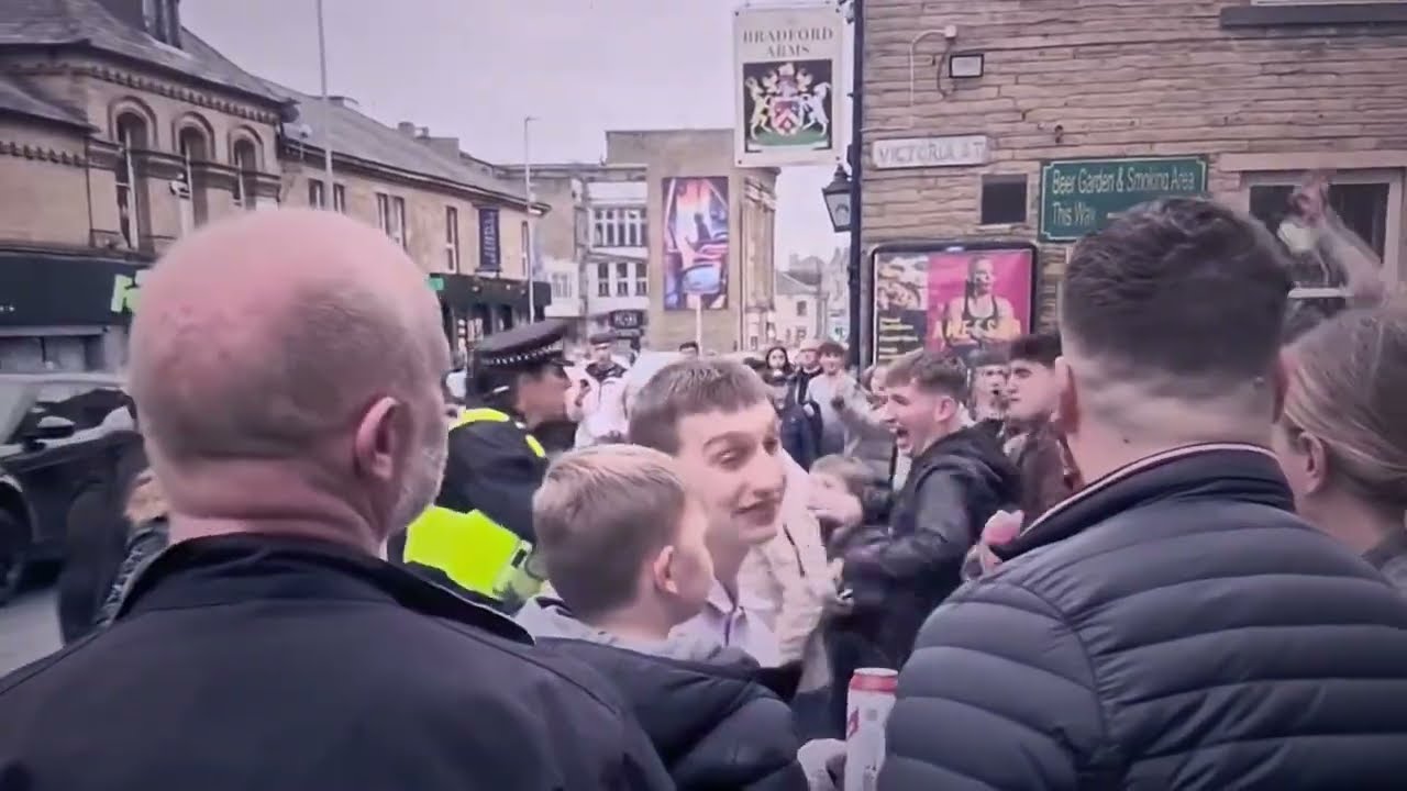 Barnsley Bradford City fans show anger before match