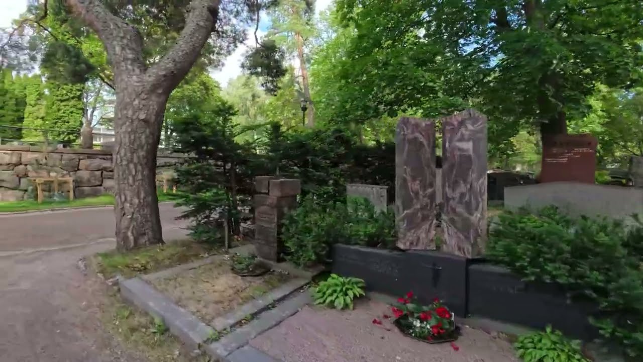 Summer In Helsinki Finland 2024 Relaxing Walk In Hietaniemi Cemetery -Insta360 Ace Pro Video 4K60fps
