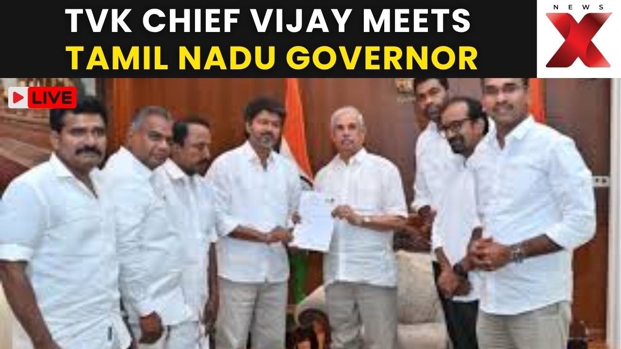 TVK Vijay meets Governor LIVE: Vijay Meets Governor, Stakes Claim to Form Govt in Tamil Nadu | NewsX
