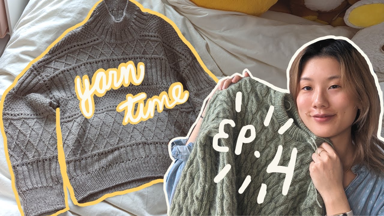 APPLEMAKES yarn time ep.4 | finished my ingrid sweater and knitting goals