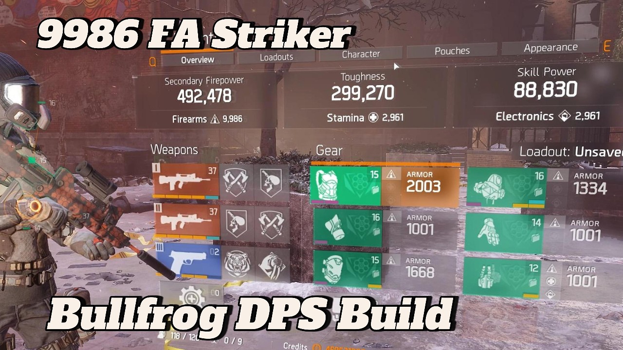 The Division - 9986fa Striker Bullfrog High Dps Build