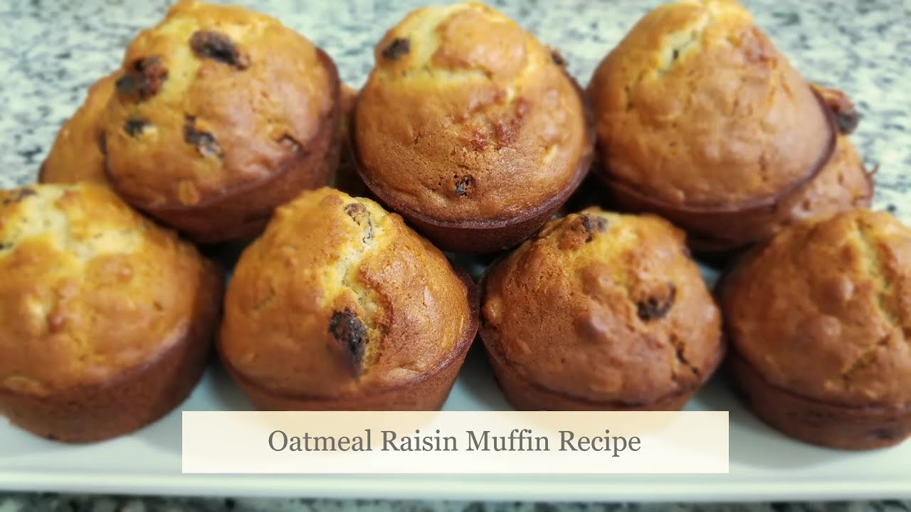 Easy Old Fashioned OATMEAL RAISIN MUFFINS Recipe.