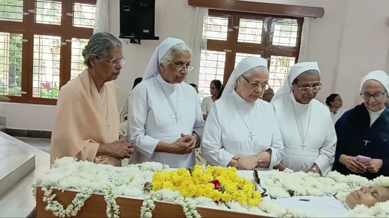 Funeral Service of Sr  Rina Aerthayil- Sisters of the Holy Cross-Central Indian Province-Bangalore