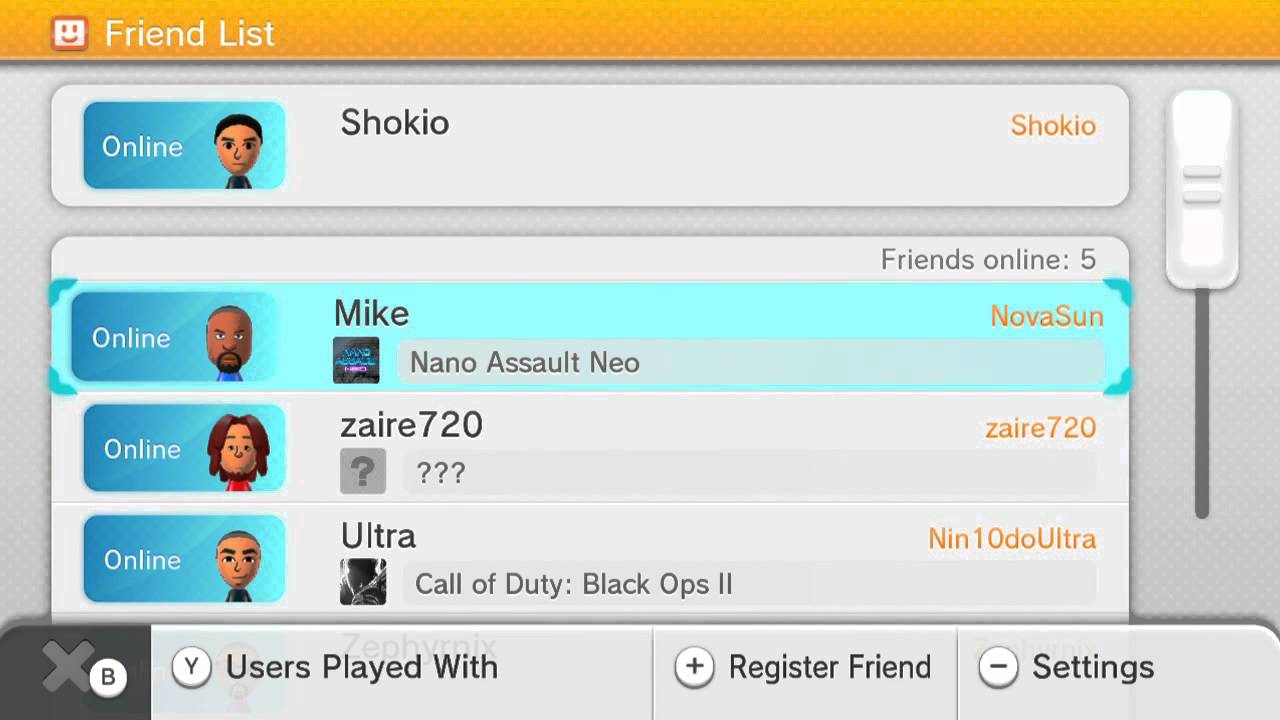 Wii U - eShop, Miiverse, and Friends List